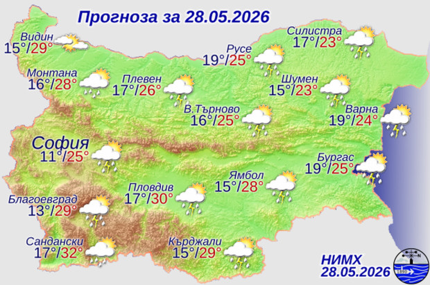 Температурни аномалии в страната: От 23 до 33 днес